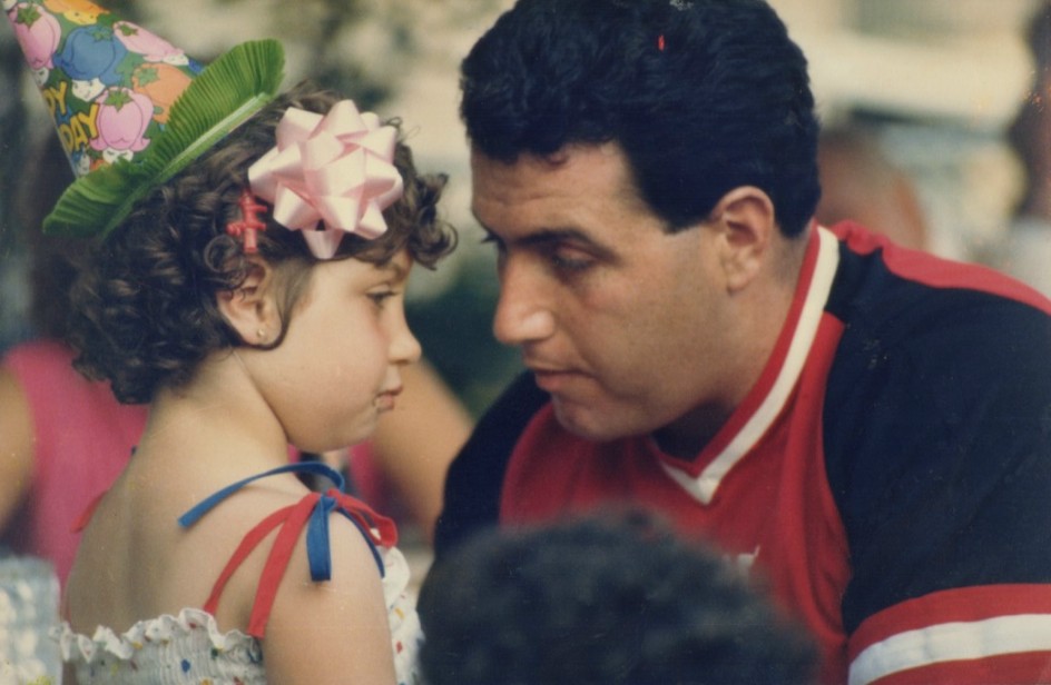 Young Melissa Ursin with her father