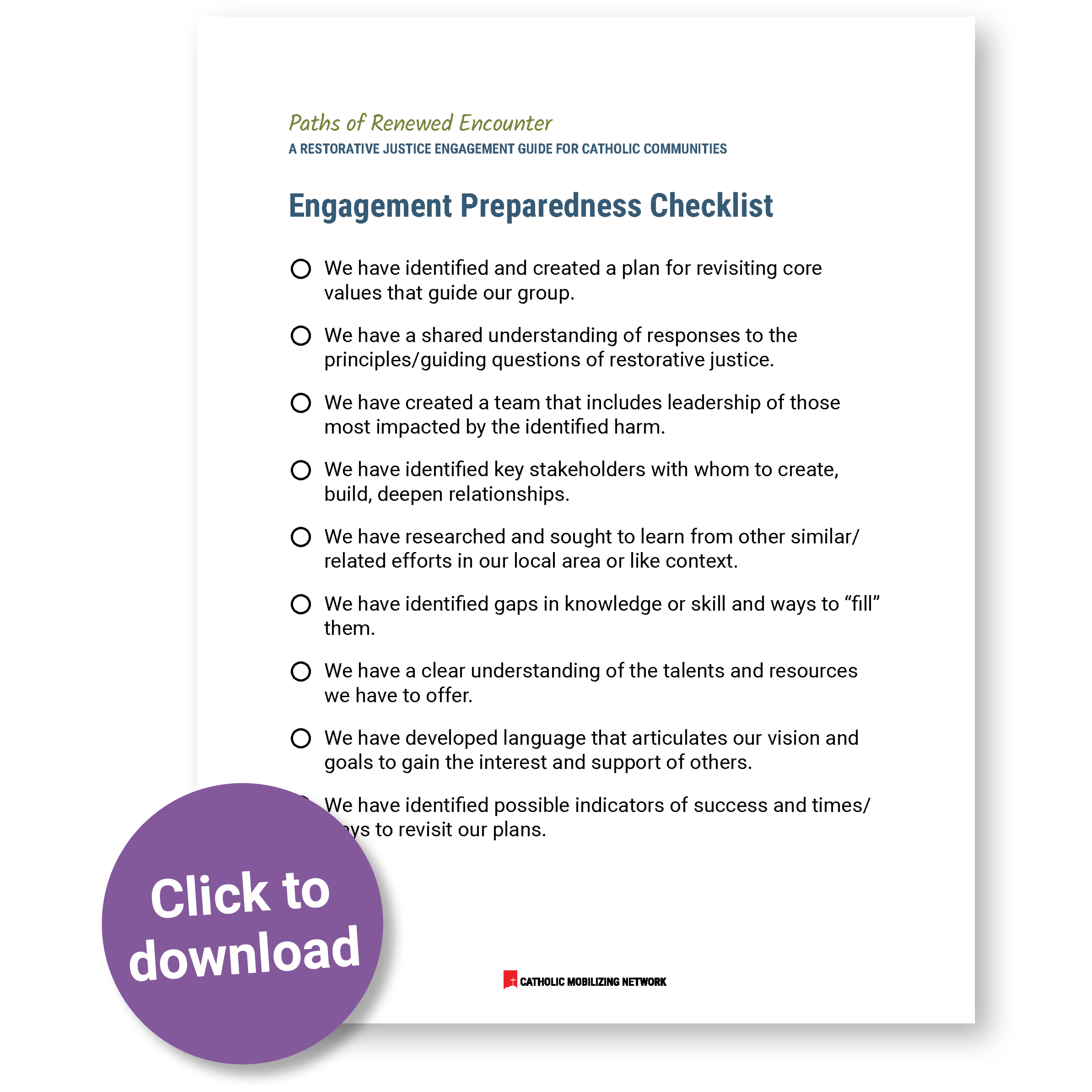 Engagement Preparedness Checklist (Click to download as PDF)