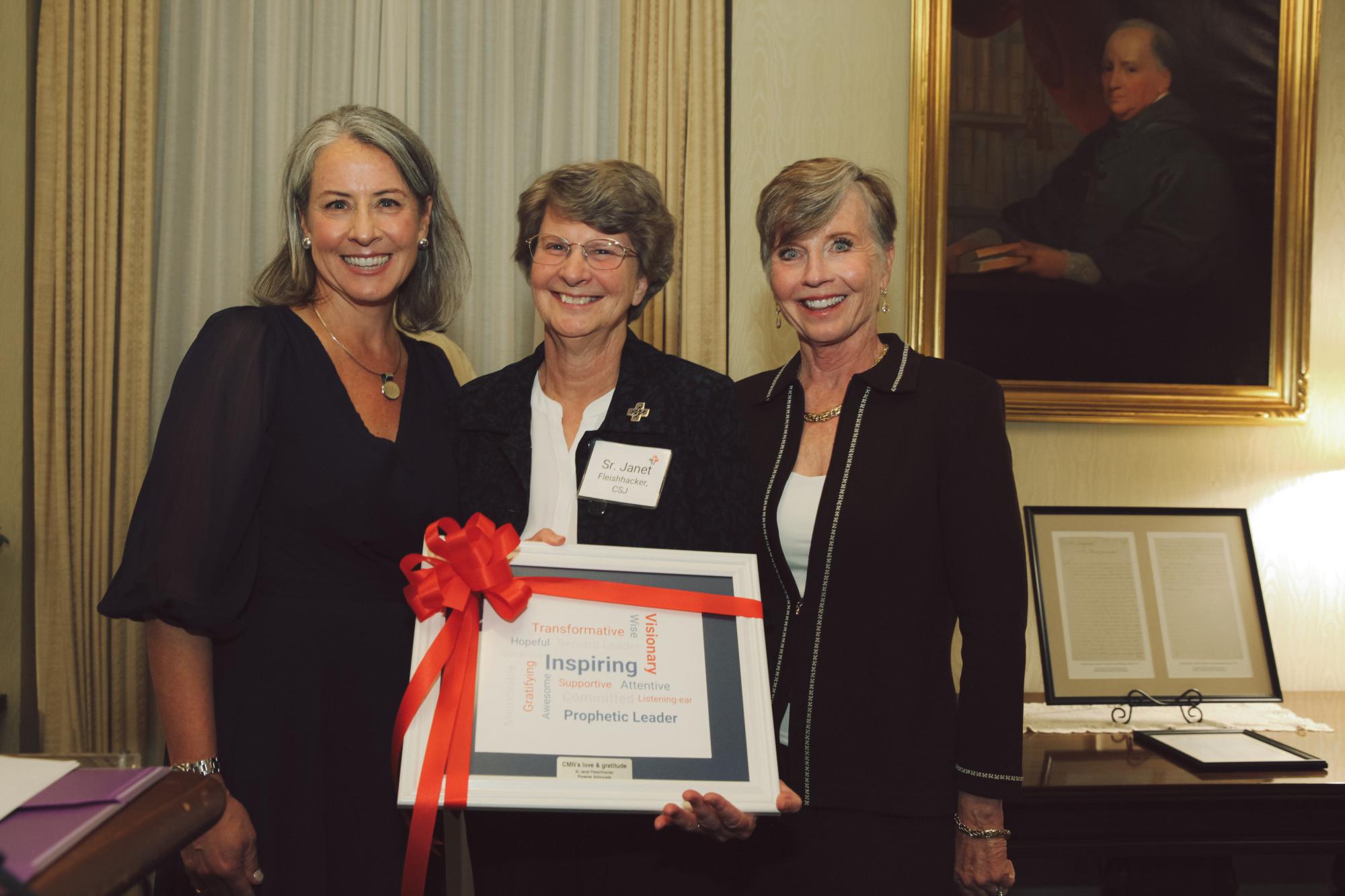 Krisanne Vaillancourt Murphy, Karen Clifton, and Sr. Janet Fleischhacker, CSJ