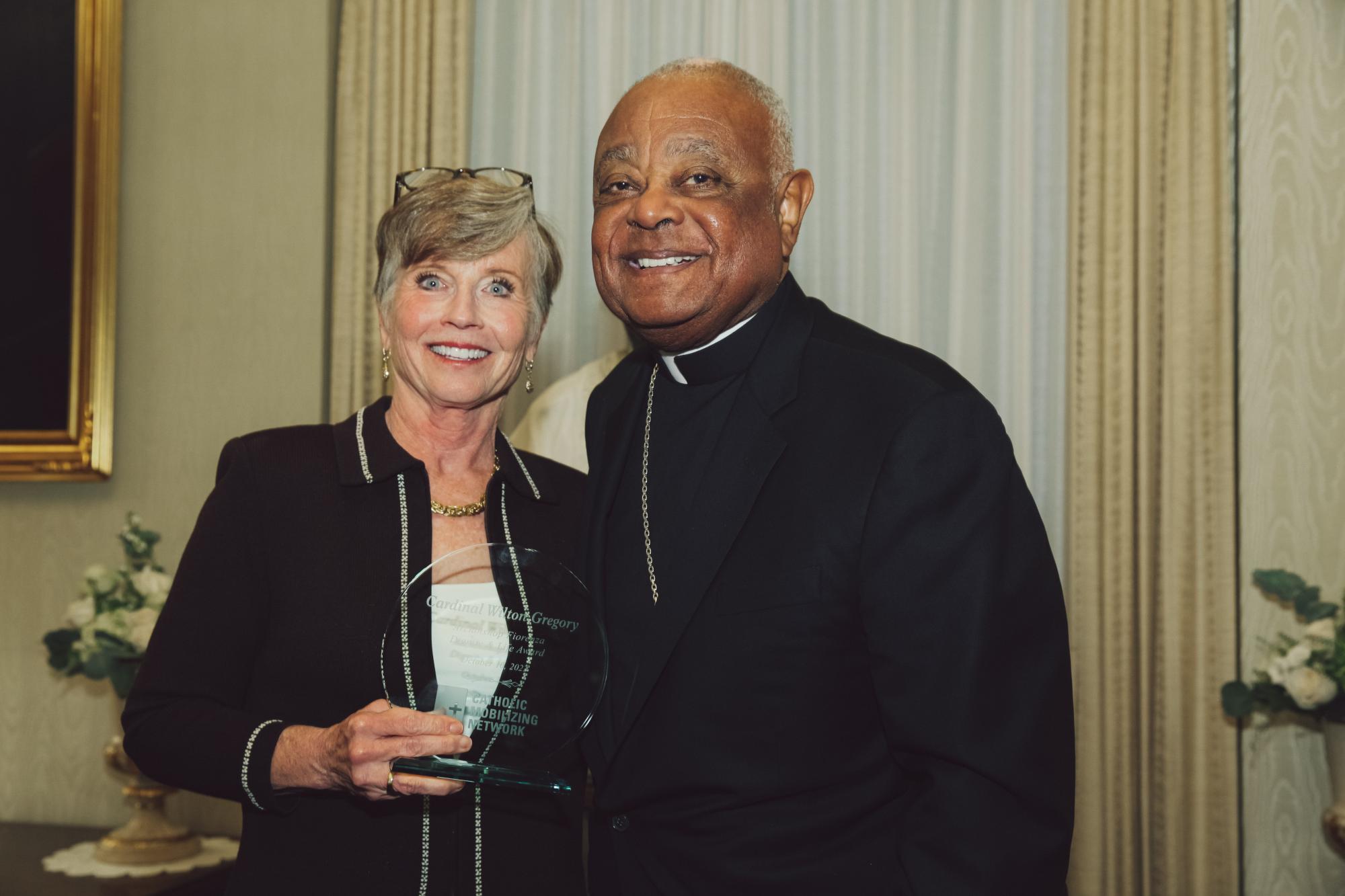 Karen Clifton and Cardinal Wilton Gregory