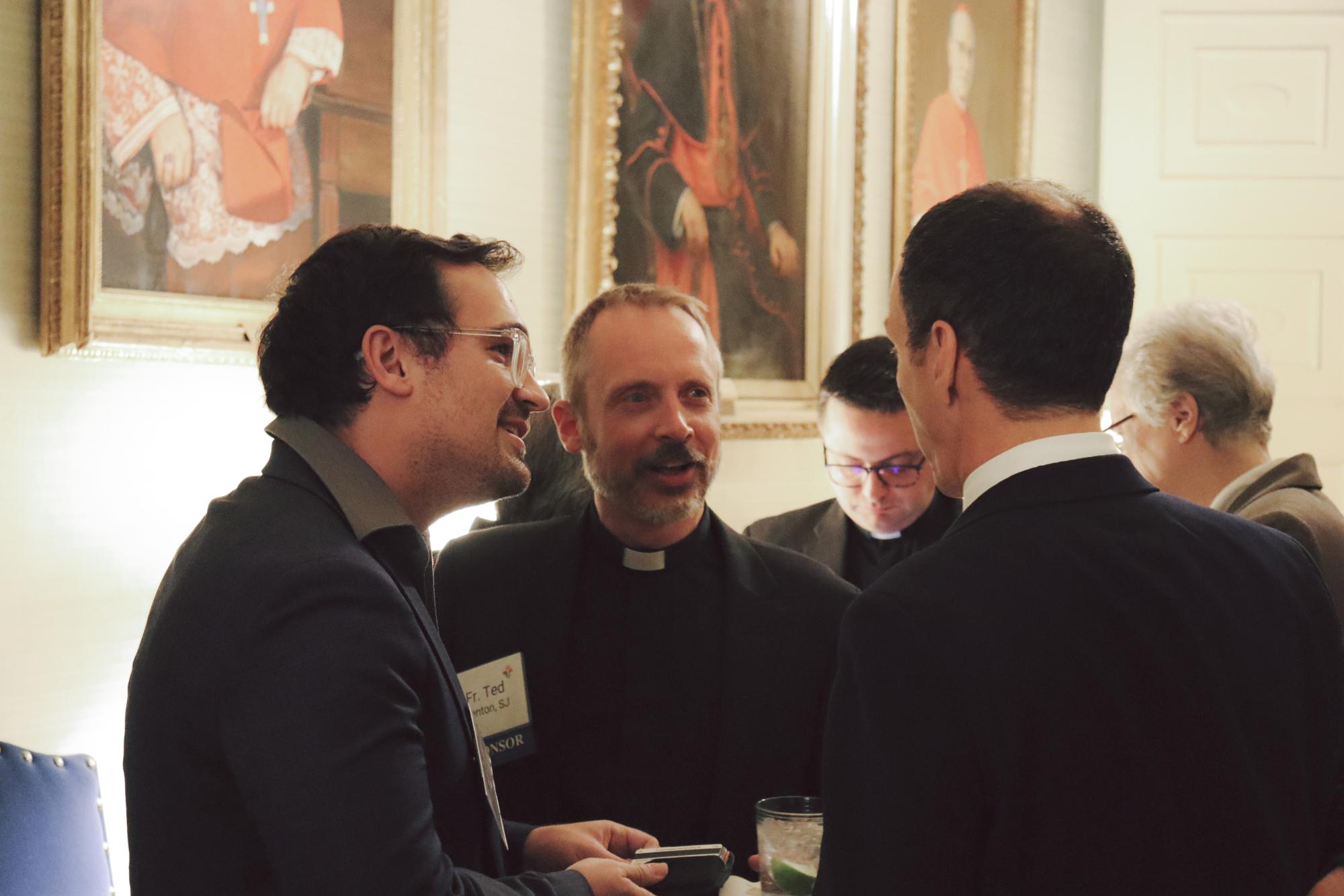 Guests standing and talking