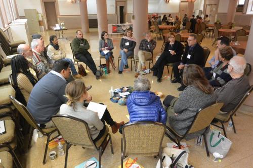 Participants sit in a peacemaking circle at CMN's Restorative Justice Circles Intensive