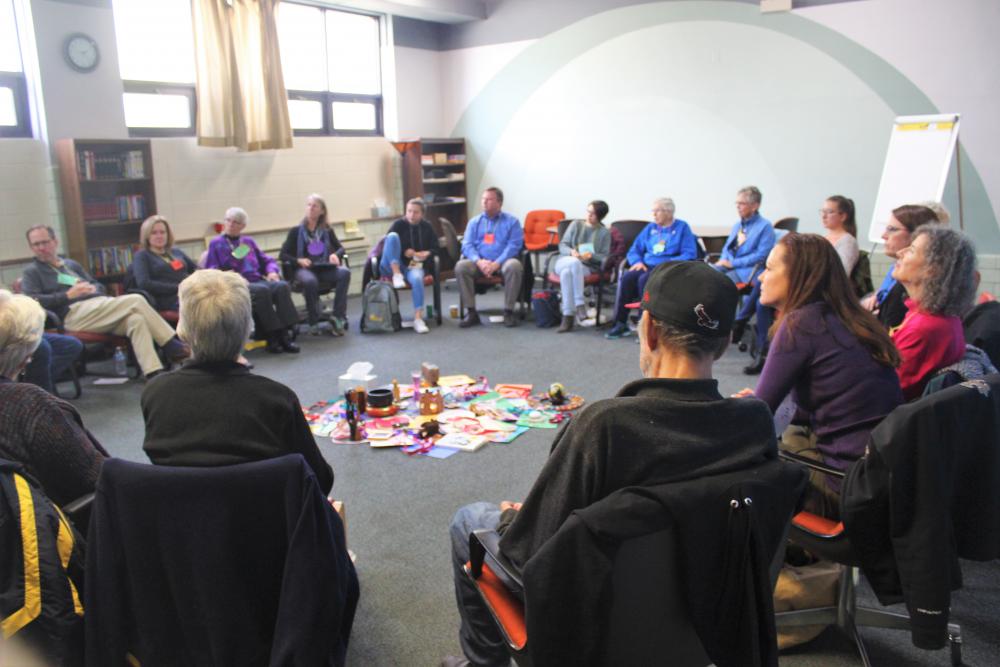 Participants sit in circle together at CMN's first Circlekeeper Training