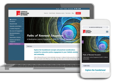 Computer and smartphone showing Paths of Renewed Encounter