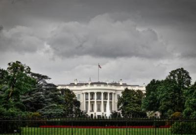 Storm clouds above the White House