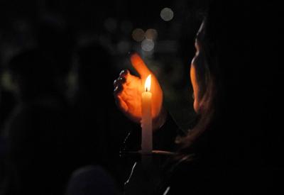 Woman holding candle